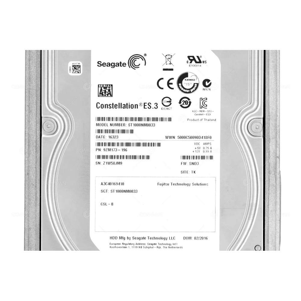 A3C40169410 FUJITSU HDD 1TB 7.2K SATA 6G 3.5" LFF FOR FUJITSU PRIMERGY